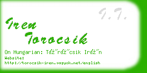 iren torocsik business card